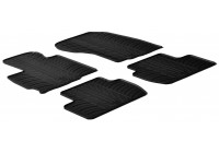 Rubber mats suitable for Mitsubishi Outlander 2010- (T-Design 4-piece + mounting clips)