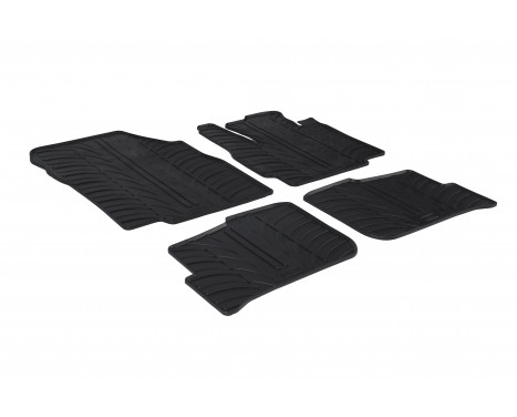 Rubber mats suitable for Mitsubishi Space Star 2014- (T-Design 4-piece + mounting clips)