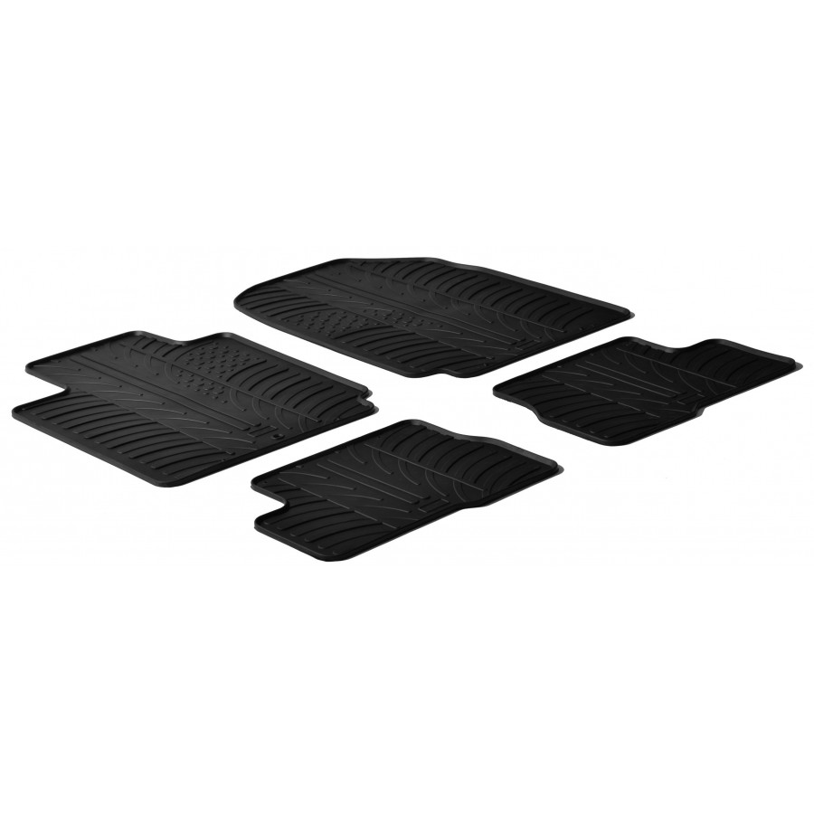 Rubber mats suitable for Nissan Micra 2003 2011 T Design 4 piece