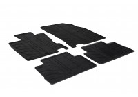 Rubber mats suitable for Nissan Qashqai 2014- (T-Design 4-piece + mounting clips)