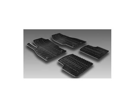 Rubber mats suitable for Opel Corsa D from 2006 to 2014 (T-Design 4-piece + mounting clips), Image 2