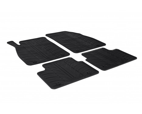 Rubber mats suitable for Opel Insignia 2013- (T-Design 4-piece + mounting clips)