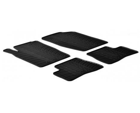 Rubber mats suitable for Peugeot 206 3/5 doors/SW/ + 1998- (T-Design 4-piece + mounting clips)