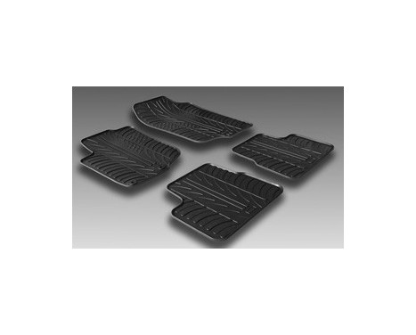 Rubber mats suitable for Peugeot 207 2006- (T-Design 4-piece + mounting clips), Image 2