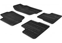 Rubber mats suitable for Peugeot 207 2006- (T-Design 4-piece + mounting clips)