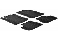 Rubber mats suitable for Peugeot 208 2012- (4-piece + mounting clips)