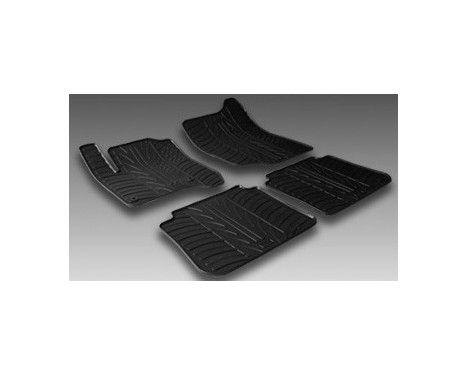 Rubber mats suitable for Peugeot 508 2011- (T-Design 4-piece + mounting clips), Image 2