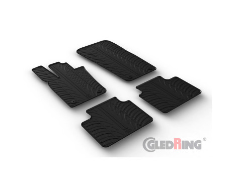 Rubber mats suitable for Porsche Panamera GTS (971) Liftback 2016- (4-piece)
