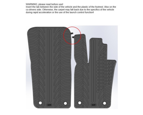 Rubber mats suitable for Porsche Panamera GTS (971) Liftback 2016- (4-piece), Image 2