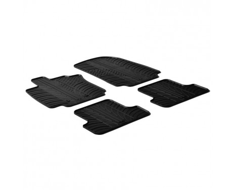 Rubber mats suitable for Renault Clio III from 2005 (T-Design 4-piece), Image 4