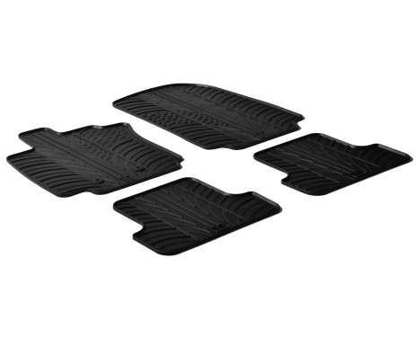 Rubber mats suitable for Renault Clio III from 2005 (T-Design 4-piece)
