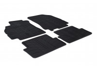 Rubber mats suitable for Renault Fluence 2011- (T-Design 4-piece + mounting clips)
