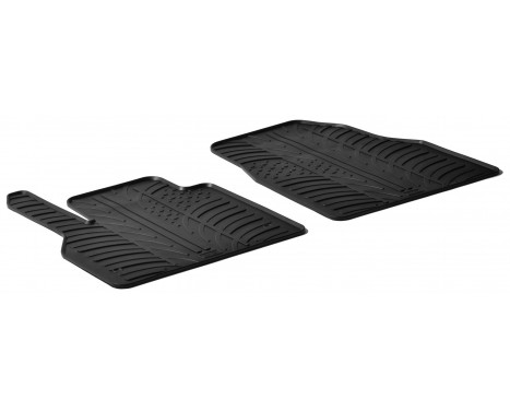 Rubber mats suitable for Renault Kangoo from 2008 & Mercedes Citan (2-piece)