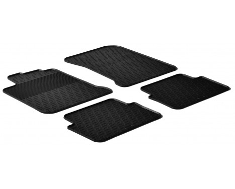 Rubber mats suitable for Renault Laguna III from 2007 (G-Design 4-piece)