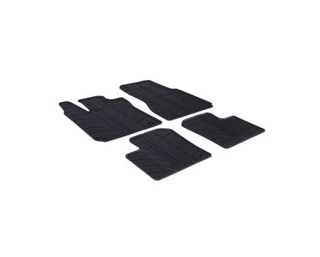 Rubber mats suitable for Renault Twingo III 2014- (T-Design 4-piece + mounting clips), Image 2