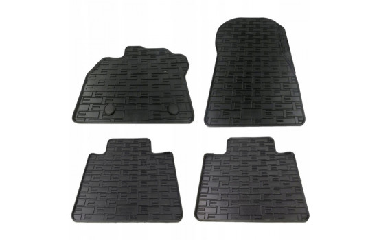 Rubber mats suitable for Renault Zoe 2012-2018 & 2019- (4-piece + mounting system)