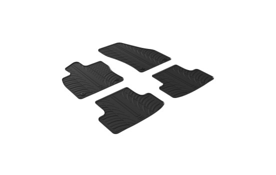 Rubber mats suitable for Skoda Karoq 7/2017- (T-Design 4-piece)