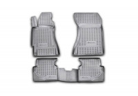 Rubber mats suitable for Subaru Forester 2002-2008, 4 pieces.