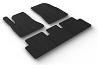 Rubber mats suitable for Tesla Model 3 12/2020- (T-Design 5-piece + mounting clips)