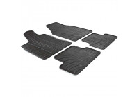 Rubber mats suitable for Toyota Aygo 2014- (T design 4-piece + mounting clips)
