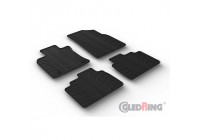 Rubber mats suitable for Toyota Camry (XV7) 2018- (T-Design 4-piece + mounting clips)