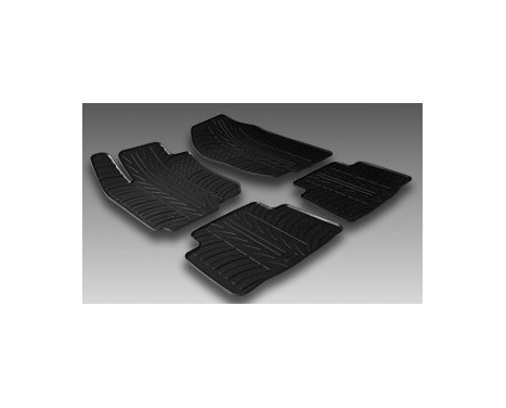 Rubber mats suitable for Toyota Rav4 (T-Design 4-piece + mounting clips), Image 2