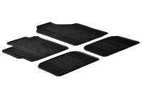 Rubber mats suitable for Toyota Yaris 2006-2011 (T-Design 4-piece + mounting clips)