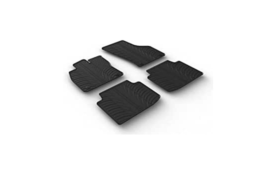 Rubber mats suitable for Volkswagen Arteon 6/2017- (T-Design 4-piece + mounting clips)