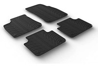 Rubber mats suitable for Volkswagen Touareg 5/2018- (T-Design 4-piece + mounting clips)