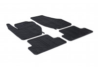 Rubber mats suitable for Volvo V40 2012- (T-Design 4-piece + mounting clips)