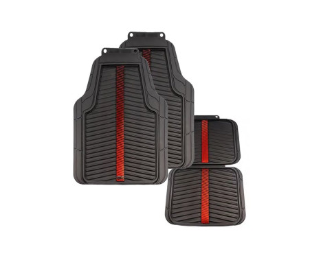 Red Bull Oracle Universal Rubber Car Mats 4-Piece Set Black/Red