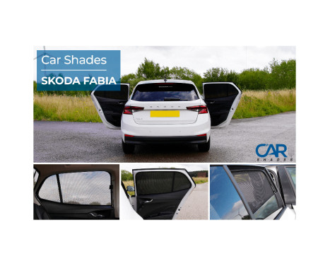 Set Car Shades (rear doors) suitable for Skoda Fabia IV 2021 - (2-piece), Image 9