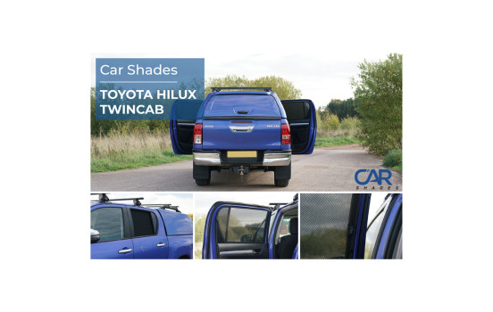 Set Car Shades (rear doors) suitable for Toyota Hilux VIII Twin Cab 2015- (2-piece), Image 9