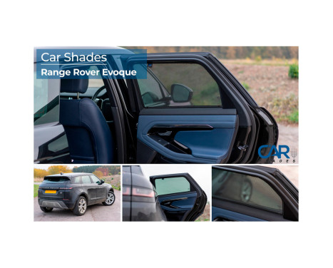 Sun blinds (rear doors) suitable for Range Rover Evoque 5 doors 2019- (2-piece), Image 9