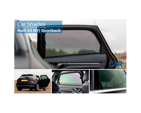 Sun blinds suitable for (rear doors) suitable for Audi A3 8Y 5 doors 2020- (2-piece), Image 8