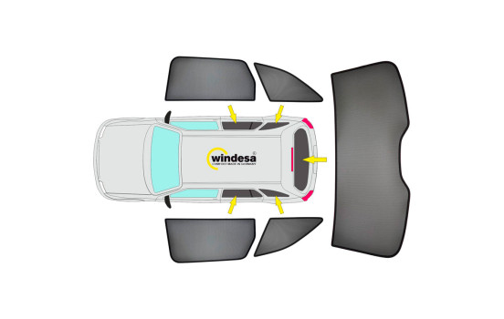 SunClip Visibility & Sun Protection suitable for Seat Leon (5F) ST 2013-2020