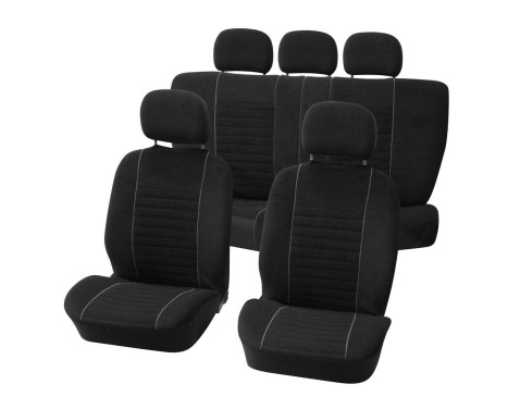 Chair hoesset 'Velours' black / gray