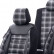 otoM Fabric Seat Cover Set 'Sports' - Black / Gray - 11-piece, Thumbnail 4