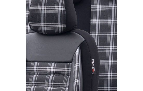 otoM Fabric Seat Cover Set 'Sports' - Black / Gray - 11-piece, Image 3