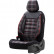 otoM Fabric Seat Cover Set 'Sports' - Black / Red - 11-piece, Thumbnail 2