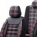 otoM Fabric Seat Cover Set 'Sports' - Black / Red - 11-piece, Thumbnail 4