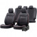 otoM Fuller Seat cover set 'Premium' - Black + Red edge - 11-piece