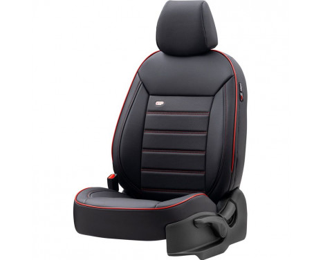 otoM Fuller Seat cover set 'Premium' - Black + Red edge - 11-piece, Image 2