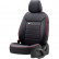 otoM Fuller Seat cover set 'Premium' - Black + Red edge - 11-piece, Thumbnail 2
