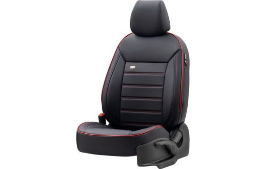 otoM Fuller Seat cover set 'Premium' - Black + Red edge - 11-piece, Image 2