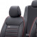 otoM Fuller Seat cover set 'Premium' - Black + Red edge - 11-piece, Thumbnail 3