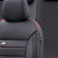otoM Fuller Seat cover set 'Premium' - Black + Red edge - 11-piece, Thumbnail 4