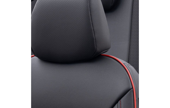 otoM Fuller Seat cover set 'Premium' - Black + Red edge - 11-piece, Image 5