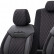 otoM Leather / Velor Seat cover set 'Comfortline VIP' - Black - 11-piece, Thumbnail 3