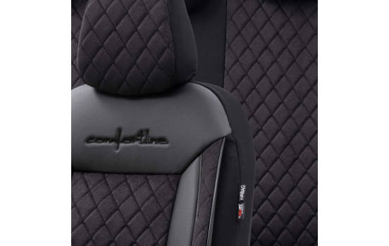 otoM Leather / Velor Seat cover set 'Comfortline VIP' - Black - 11-piece, Image 4